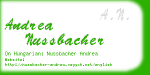 andrea nussbacher business card